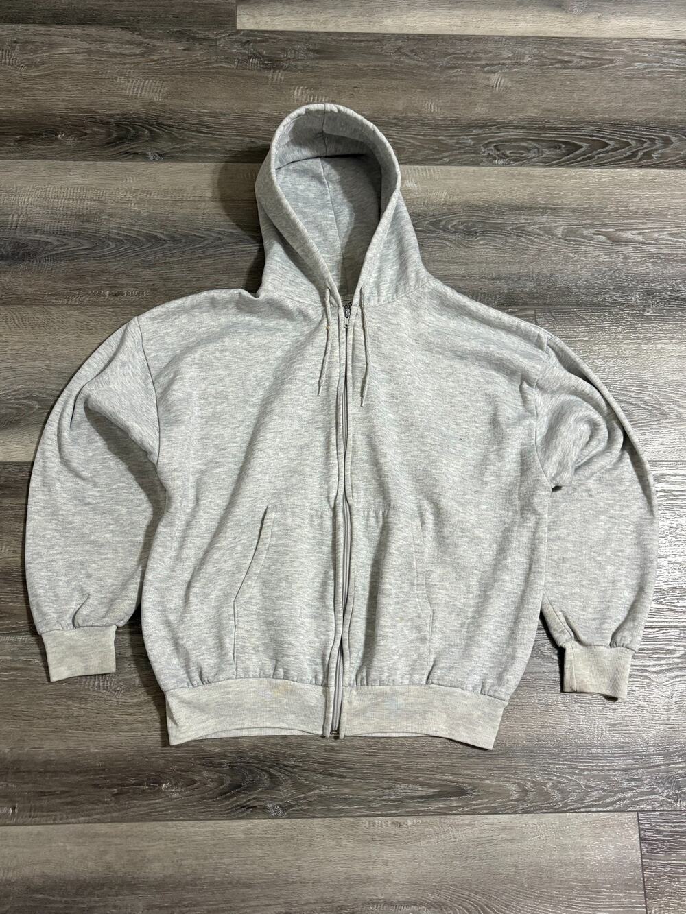 Vintage 90s MacGregor Grey Zip Up Hoodie Retro Y2K Skater Streetwear - Men’s XL